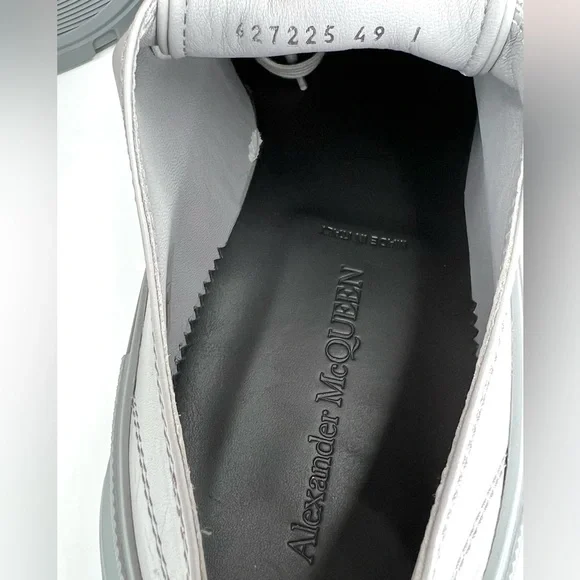 Alexander McQueen Men's Tread Slick Gray Low-Top Sneakers Size EU 49 - US 16 - Picture 7 of 10